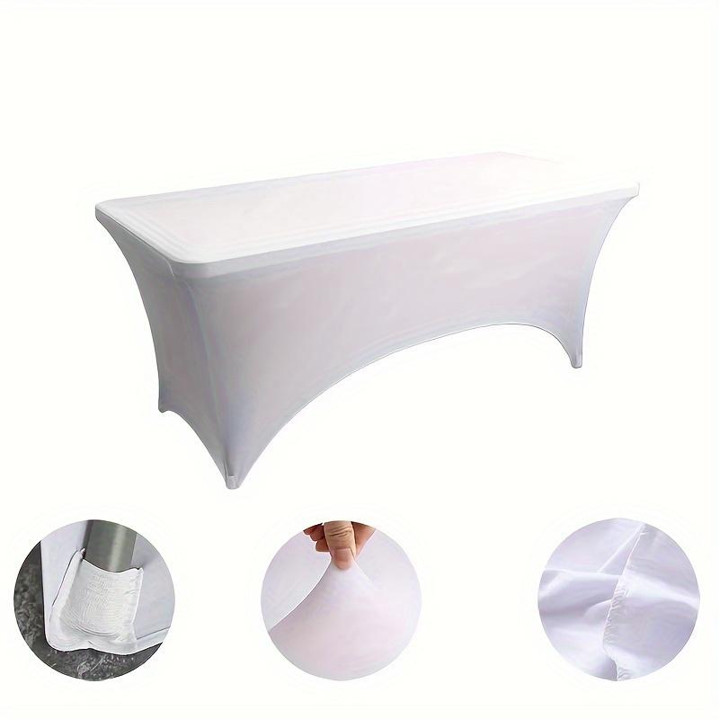 Белая/черная высокая эластичная скатерть для свадебной вечеринки, красоты, массажа, эластичная скатерть для отеля, дня рождения, прямоугольная скатерть