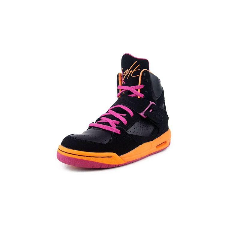 Кроссовки Air Jordan Flight 45 High GS для детей Черный Fusion-Розовый-Прохладный-Серый-Яркий-Цитрус 524864-028