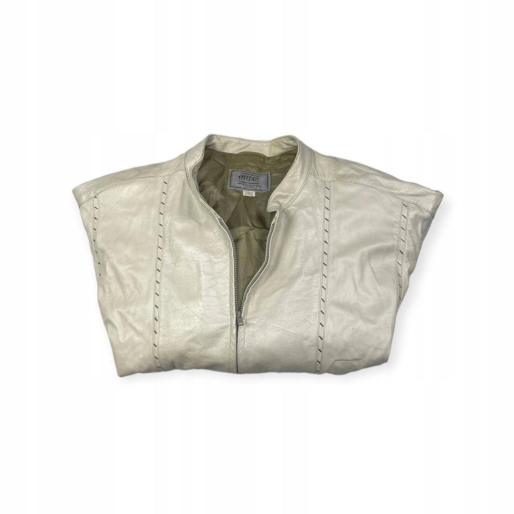 Skórzana kurtka męska biała Ander Canada 50 - Used