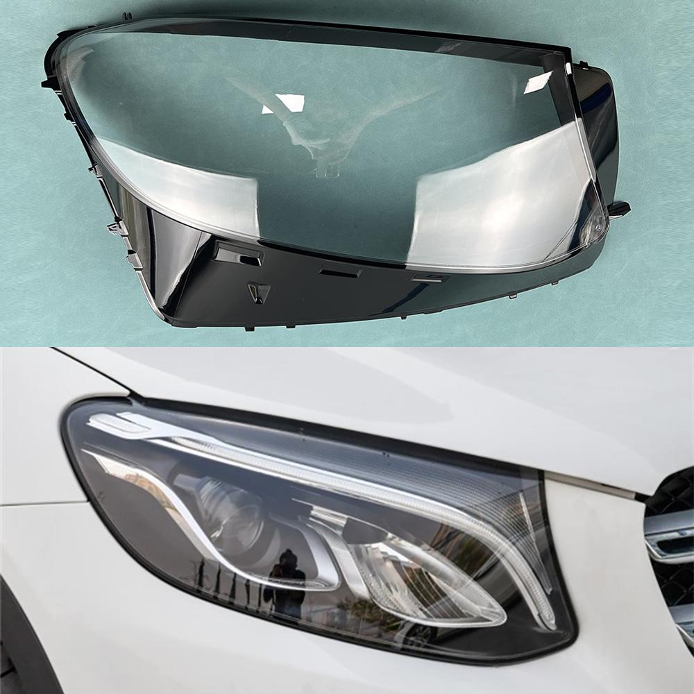 For Mercedes-Benz GLC W253 GLC200 GLC260 GLC300 2016 2017 2018 2019 Car Front Headlight Lens Cover Auto Case Headlamp Lampshade