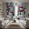 2 шт. HD Рождественская белая декоративная занавеска со снеговиком Белая занавеска с цифровой печатью Украшение дома в стиле украшения гостиной