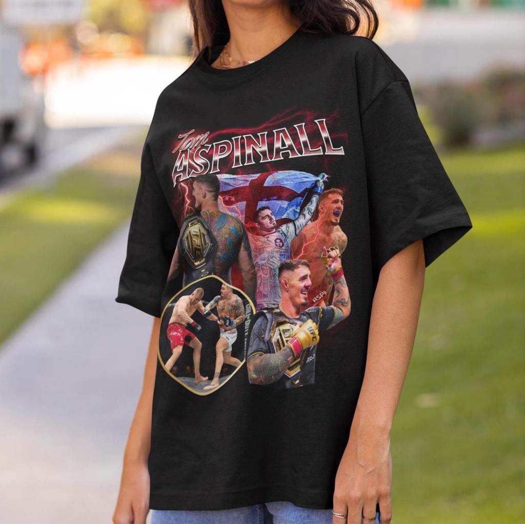 Tom Aspinall 90s UFC Tee Shirt Graphic Unisex Style T-Shirt kickboxing T-Shirt Vintage Oversized Sport Tee Retro Boxer mma Bootleg Gift MMA