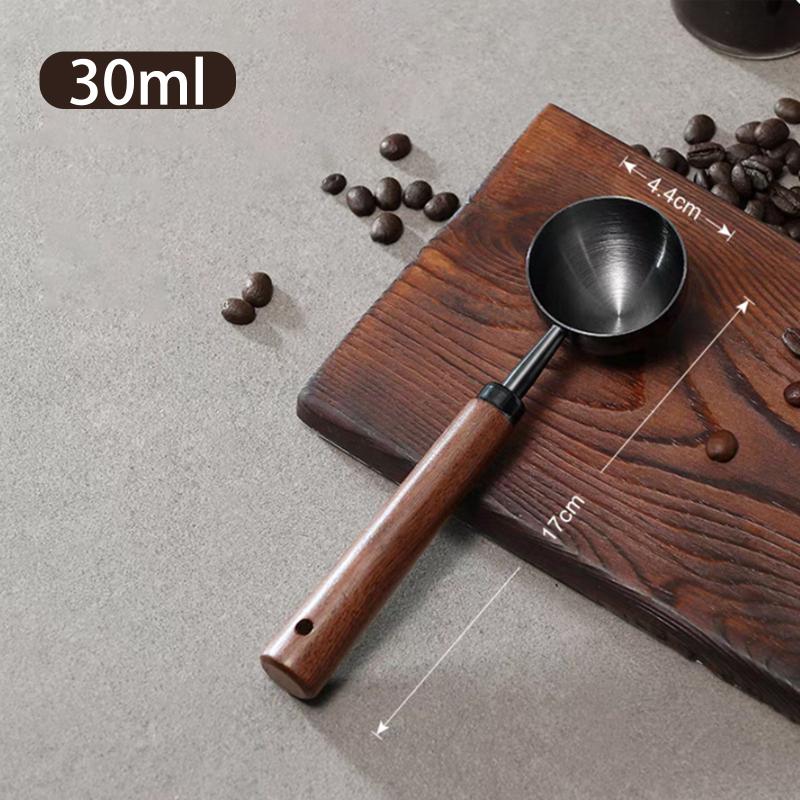 Кофейная мерная ложка Ручка из нержавеющей стали с грецким орехом Объем 1 ст. л. для точной дозы кофе Кухонный инструмент бариста