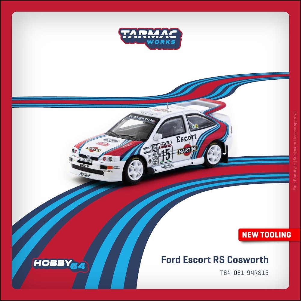 Speedmaster Japan TARMACWORKS Ford Escort RS Cosworth WRC Ралли Сан-Ремо 1994 Малкольм Томас Готовая модель 1/64 Уилсон/Брайан T64-081-94RS15