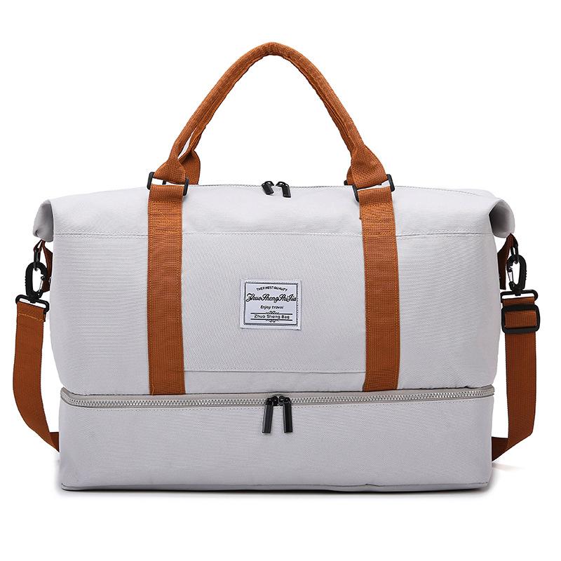 Fashion Contrast Storage Bag Simple Large Capacity Business Travel Bag Wet and Dry Separate Shoe Warehouse Gym Bag