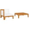 Day and Night - Day and Night Garden Furniture 2 Pieces with Cushions Solid Acacia Wood