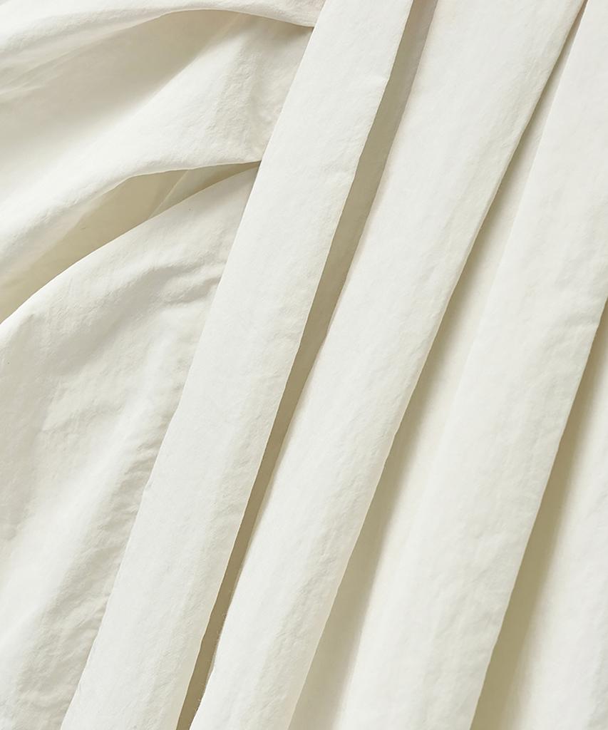 Noir For Woman Cotton Nylon Draping Dress (Ivory)