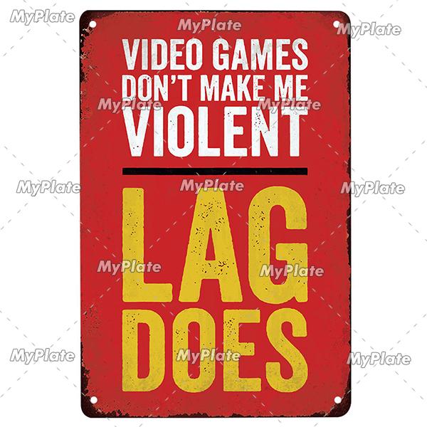 [MyPlate] Game Metal Sign Retro Sign Tin Sign Indoor Party Sign Pub Club Plate Bar Sign Pub Club Plate Summer Home Decor