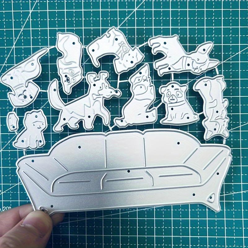 Диван для собак Металлические трафареты для резки Трафареты для DIY Скрапбукинг Альбом Бумага Картон Тиснение Ремесла