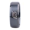 Unisex Naruto Konoha Leaf Village Logo Titanium Steel Ring Cosplay Jewelry