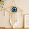Evil Eye Dream Catcher Macrame - Blue White Black