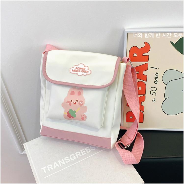 Милая холщовая сумка кроссбоди с животным принтом для детей для школы и прогулок