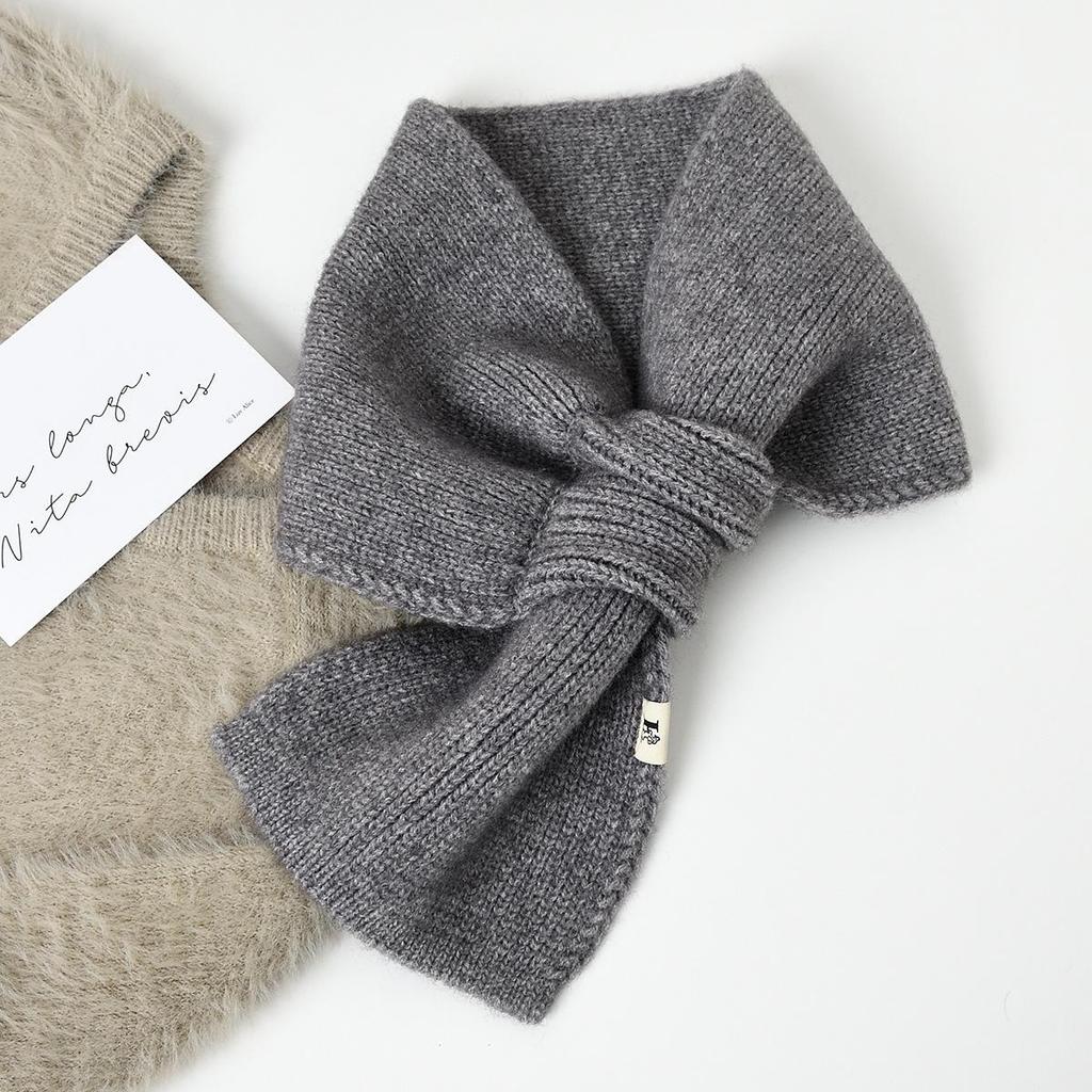 Уютный вязаный крестиком шарф в японском стиле для женщин - тренд осени/зимы