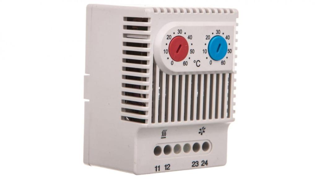 Termostat Dwufunkcyjny Do Sterowania Pracą Grzałki / Wentylatora Nc/No 230Vac Zakres 0-60 Stopni C 230Vac Jwt6012
