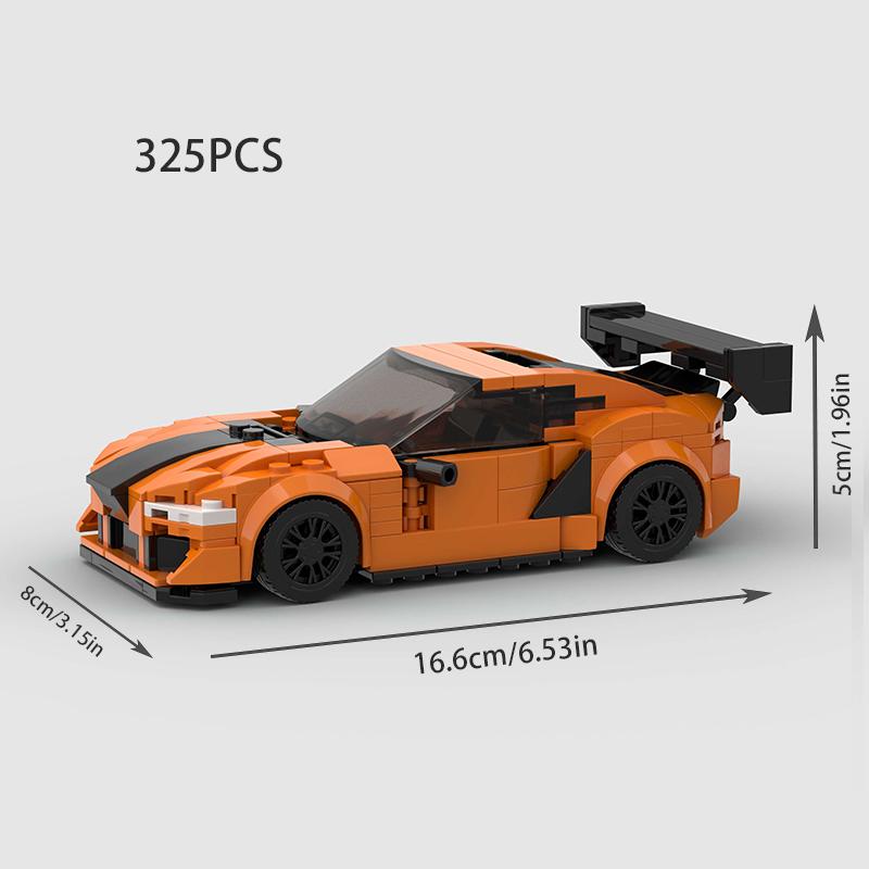 MOC F1 City Speed Sports Champion Racing Car Building Blocks Brick R34 RX-7 Vehicle Supercar Fast & Furious MK4 Supra Kids Toys