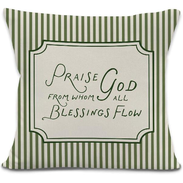 Christian Throw Pillow Covers, Christian Home Decor, Religious Bible Verse Scripture Decorative Pillowcases Cushion Cases for Home Bedroom Living