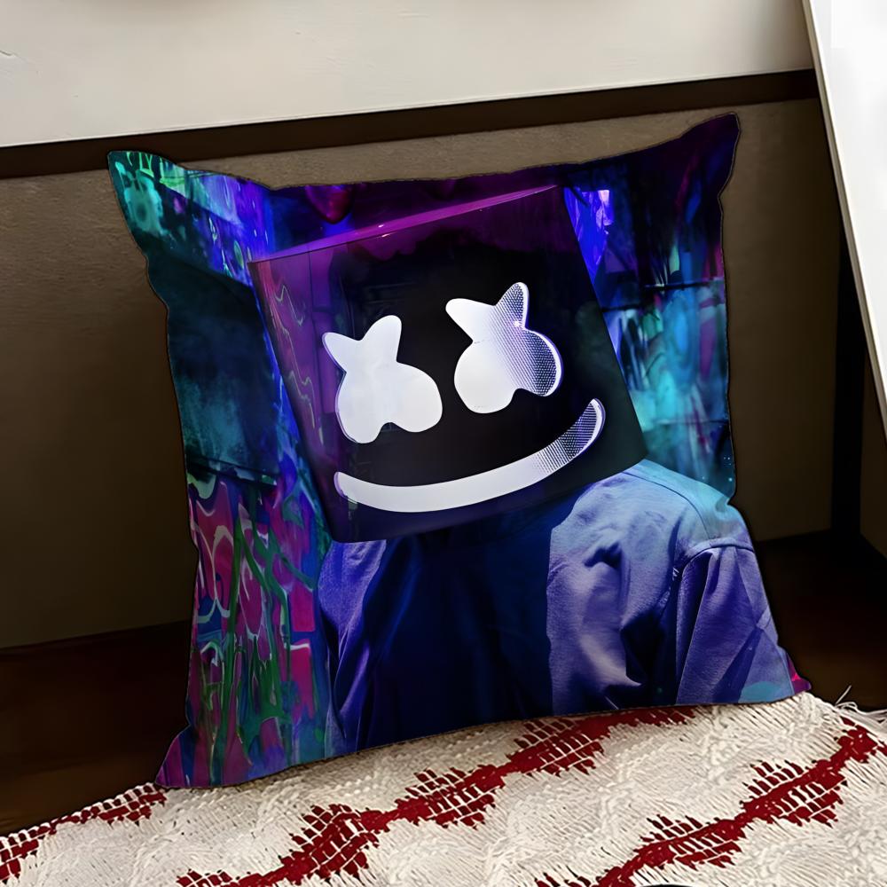 Чехол для подушки DJ MMarshmello Двусторонний Мягкий Прочный Чехол для Подушки для Дома Автомобиля Многоцелевое Использование для Ежедневного Комфорта