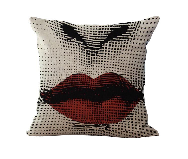 Винтажная льняная наволочка Piero Fornasetti с лицом, наволочка для диванной подушки, поясничная подушка, новый чехол