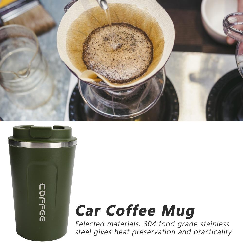 Double Layer Coffee Cup Vacuum Insulated Travel Mug Portable Insulated Mug  Cold Drinks