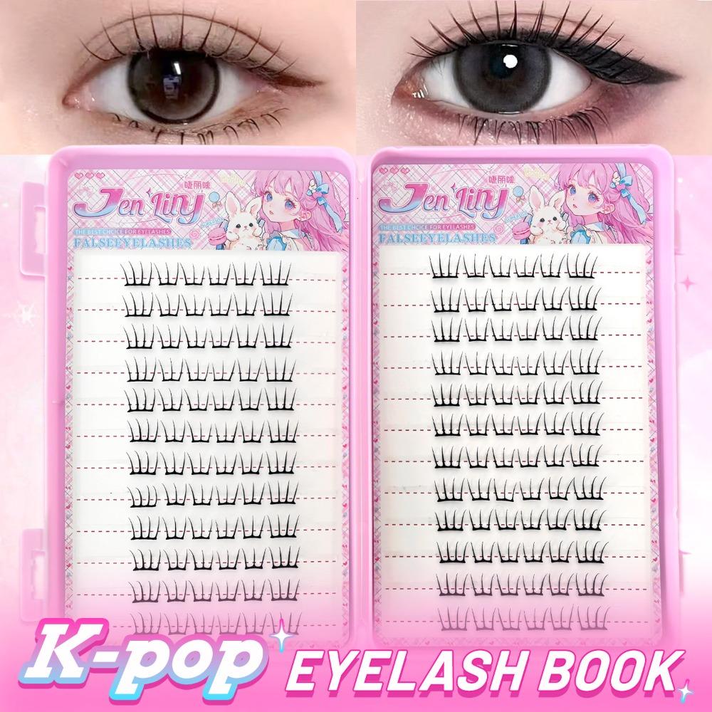 24 Rows 8-13mm Length False Eyelashes Easy to Wear DIY Lash Extension Kit Makeup Enhancement