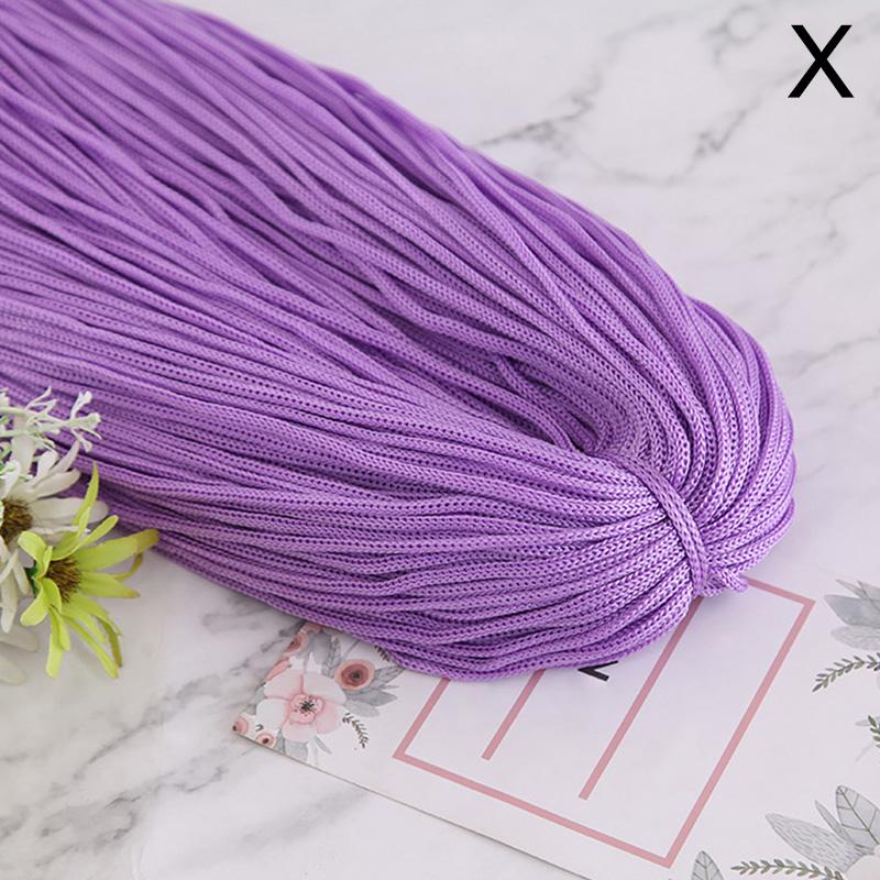 200 г 3 мм Цветная нейлоновая нить для вязания крючком, полая линия, макраме, сделай сам, ручное плетение, браслет, плетеные ремесла, изготовление обуви, сделай сам