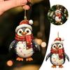 Cute Penguin Wooden Christmas Ornaments Suitable As Souvenirs For Women Men And Friends