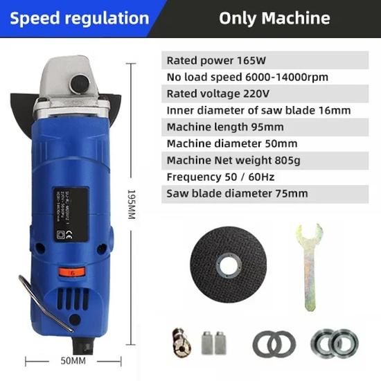 75mm 6 Speed Electric angle grinder Polishing machine Variable Speed grinding machine abrasive tools Mini grinder