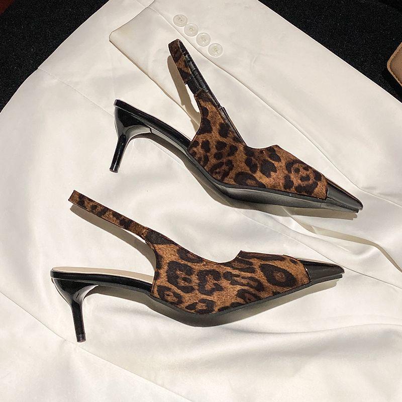 Fashion Bag Head Sandals Niche Design Sense Women's Single Shoes 2025 Summer New French Pointed Empty High Heels