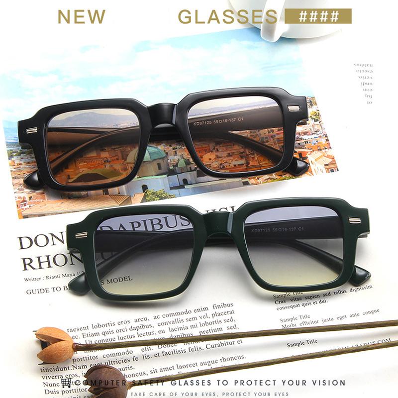 Солнцезащитные очки Box Meter с шипами, женские солнцезащитные очки в стиле ретро для мужчин, минималистичные фотосолнцезащитные очки, модный аксессуар, неполяризованный