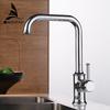 Kitchen Faucets Matte Black Color Brass Crane Kitchen Faucets Hot and Cold Water Mixer Tap Single Hole Mixer Tap WF-18059