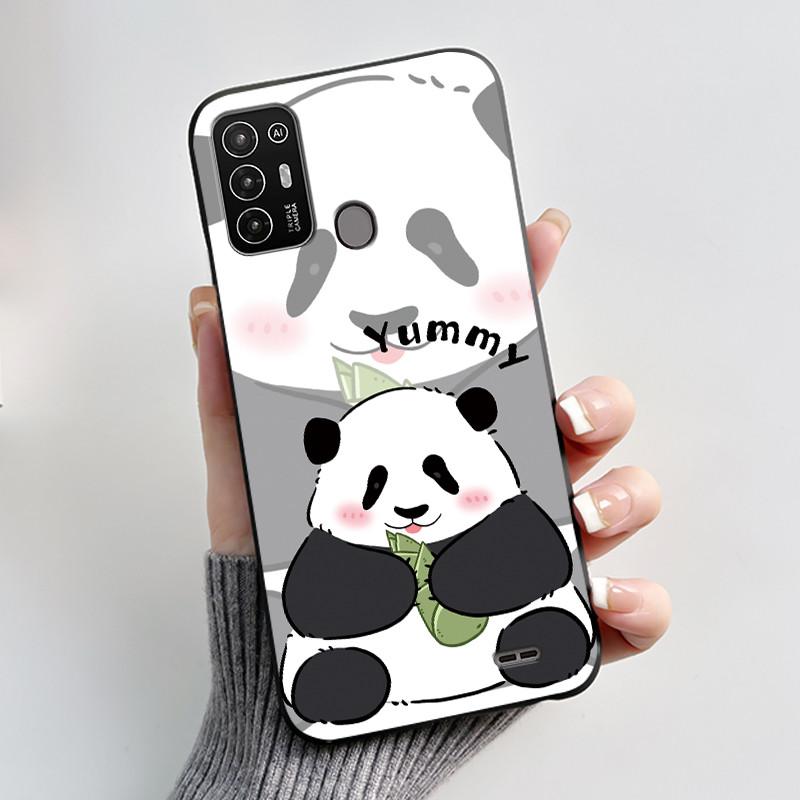 Casing For ZTE Blade A52 / A52 Lite Case Aesthetic Cute Cat Astronaut Phone Case Black Soft Silicone TPU Back Cover Bumper Shell
