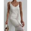 European and American New Summer Bohemian Vacation Knitted Sling Cut-out Dress Sexy Knitted Dress
