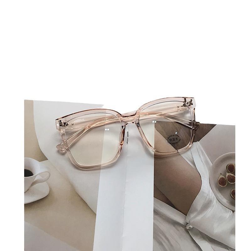 Черная оправа простые анти-синие очки мужские и женские оправы очки совместимость с близорукостью