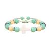 Popular natural stone jadeite corn topaz adjustable woven cross bracelet card bracelet