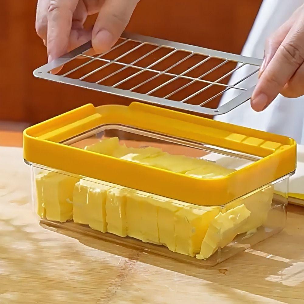 Leak Proof Butter Preservation Box Transparent Butter Slicer Box Creative Butter Keeper Lunch
