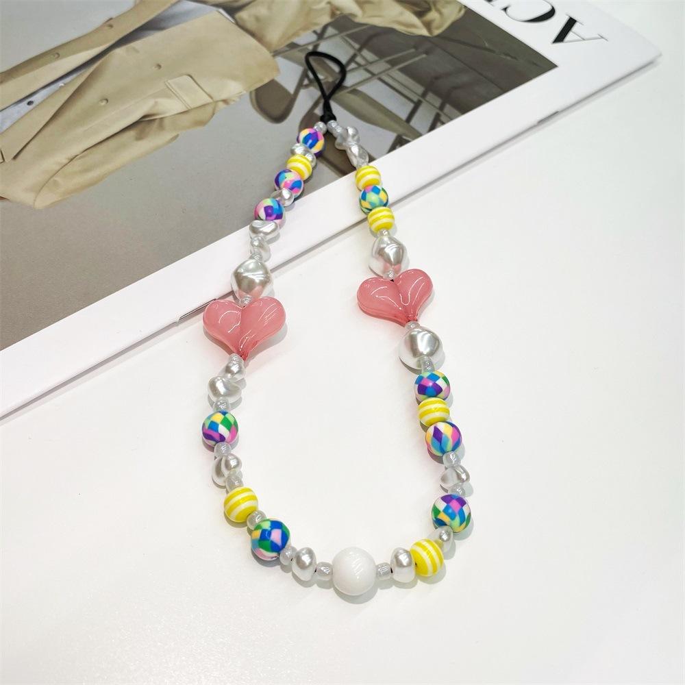 Любовь бисером цепочка для мобильного телефона чехол для мобильного телефона ремешок подвеска подвесной орнамент