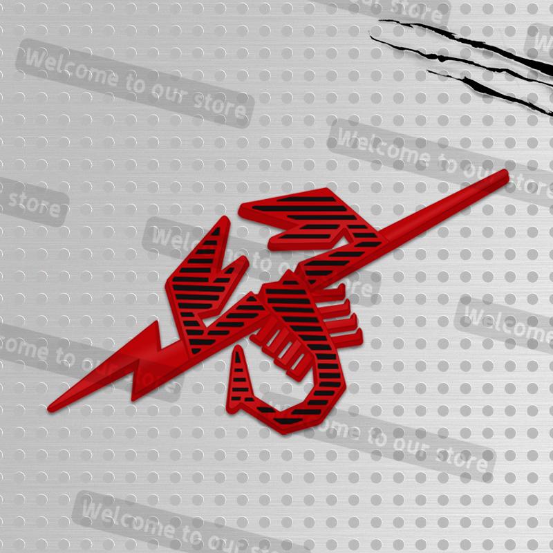 3D Metal Car Styling Scorpion Grille Emblem Decals Rear Trunk Body Badge For Abarth 500 Punto Bravo Tipo Panda Doblo 1100 124