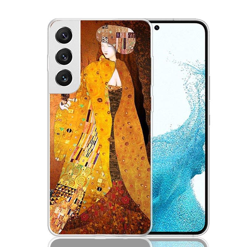 Поцелуй Густава Климта Дизайн Для Чехла Телефона Samsung Galaxy S25 S24 S23 S21 S22 Ultra S10 Plus S20 FE + Корпус Оболочка Coque Чехол