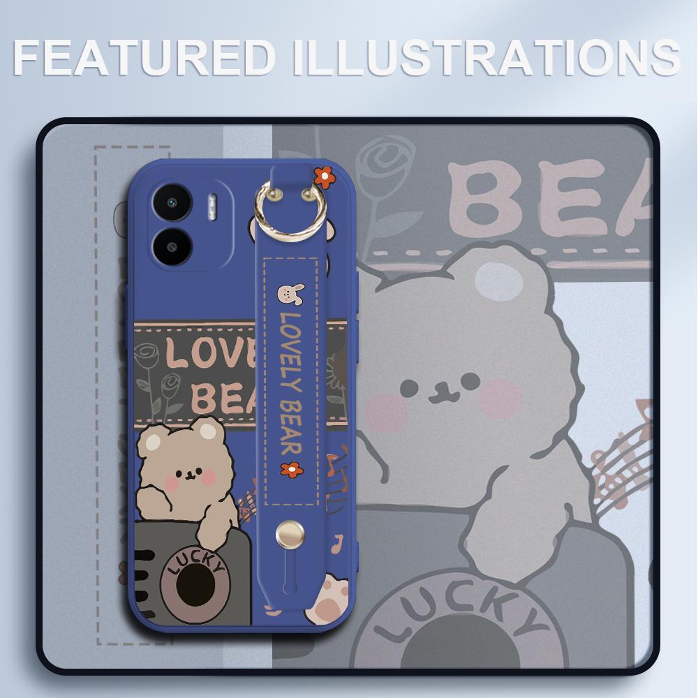 (С браслетом) Мягкий жидкий силиконовый чехол из ТПУ для телефона с полным покрытием, противоударный защитный резиновый чехол для камеры для IPhone, Samsung, Huawei, Xiaomi Redmi