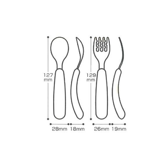 Infant Hello Kitty Thick Grip Character Spoon + Fork Set SFBS1 (574344), a Popular Character In Korea