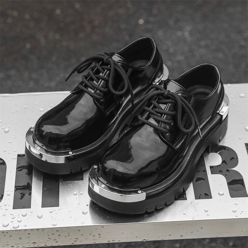 Туфли Дерби с большой головой, мужские, летние, увеличивающие рост, повседневные кожаные туфли в британском стиле, туфли Martin с низким верхом 3204-J