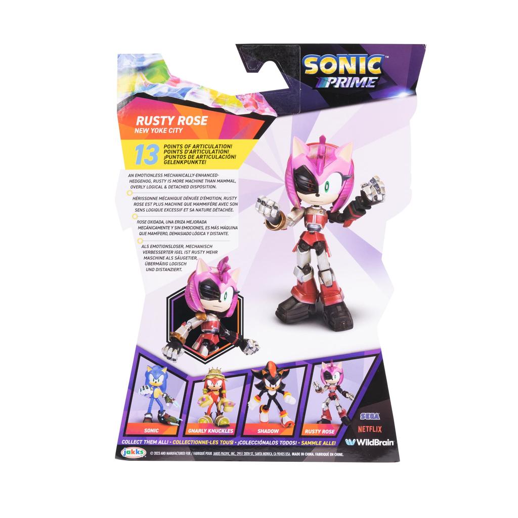 Sonic Prime шарнирная фигурка Расти Роуз Йорк Сити 5 дюймов -