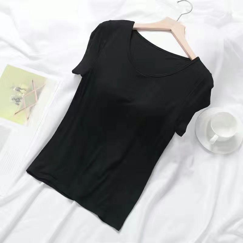 Women's Solid Color Chest Pad Cup One Women's Tank Top Underwear Plus Size