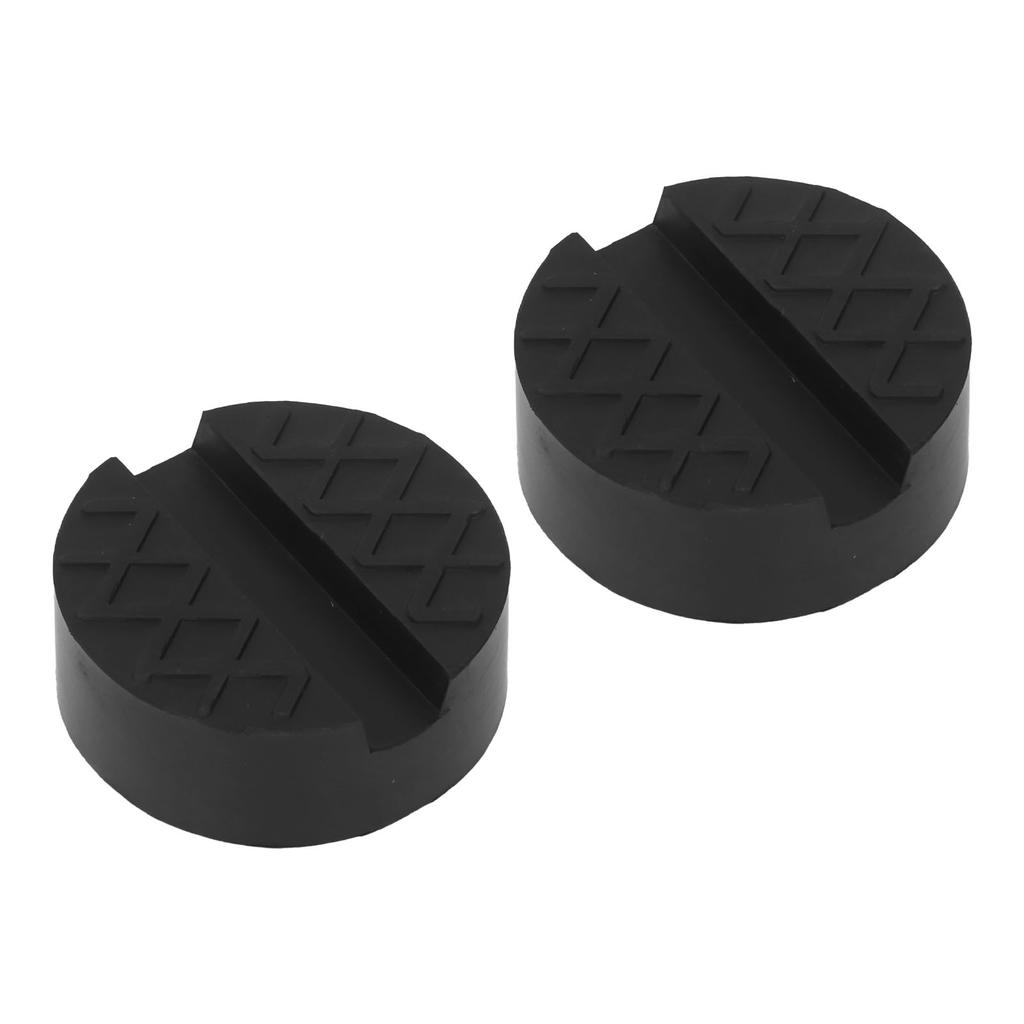 2 Pcs Rubber Jack Pad Good Adaptability Universal Slotted Jacking Lift Puck Reusable Jack Pad