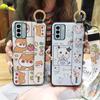 Cartoon Protective Phone Case For Nokia G22 Fashion Design Lanyard Shockproof Phone Holder Back Cover Anti-dust Ring