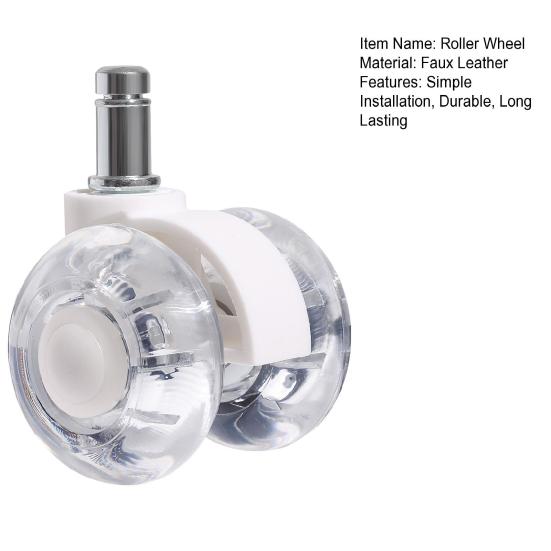 Колеса для офисного кресла Грузоподъемность 50 кг Простая установка Универсальная мебель Ролики для стульев Бесшумные запасные части для колес