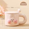 High-Value Rabbit Ceramic Cup With Lid Household Cute Couple Water Cup Creative Gift Souvenir