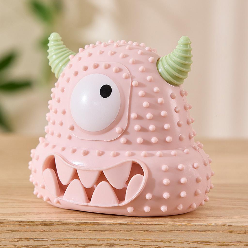 Dog Molar Toy Food Grade Silicone BPA Cute Little Monster Dog Tooth Cleaning Interactive Bite Resistant Sound Toy Pet Supplies