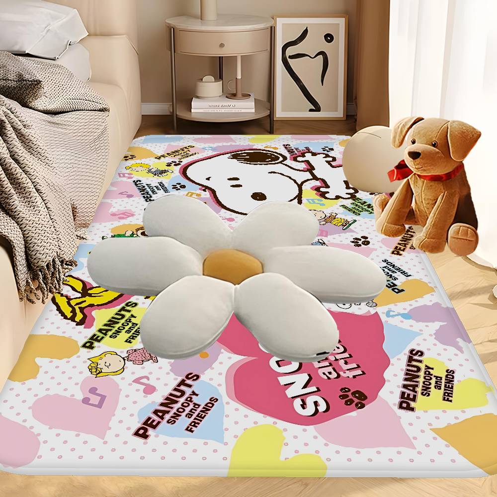 S-Snoopy Cartoon Floor Mat Retro Multiple Choice Living Room Kitchen Rug Non-Slip Modern Home Decor