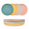 4 шт. 8,9-дюймовые небьющиеся легкие тарелки из пшеничной соломы, пищевые, разноцветные, глубокие тарелки для микроволновой печи и посудомоечной машины